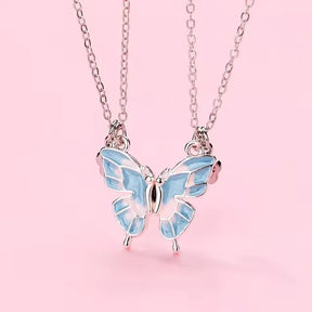 Cute Animal Magnet Necklaces for Women Girls Kawaii Best Friends Cat Rabbit Animal Pendant Chain BFF Friendship Jewelry Gifts