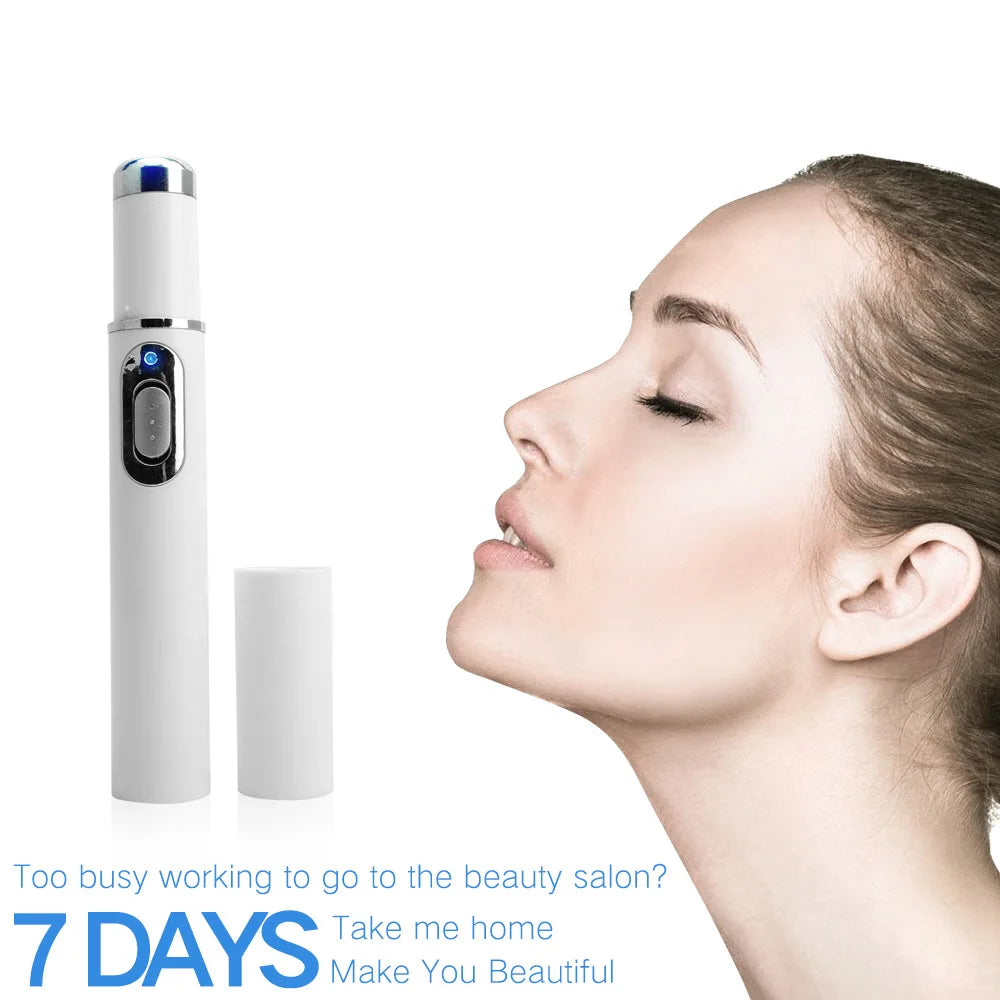 Caneta laser para remoção de rugas e acne, remoção de manchas de pele, anti-varicosas, tratamento de veias de aranha, luz azul médica, máquina facial