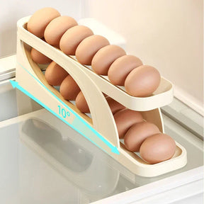 Rolagem automática ovo rack titular caixa de armazenamento cesta recipiente organizador rolldown geladeira dispensador ovo para cozinha