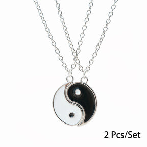 2 Pcs/Set Best Friends Pendant Necklace for Women Cute Avocado Lover Broken Heart Clavicle Chain BFF Best Friends Jewelry Gifts