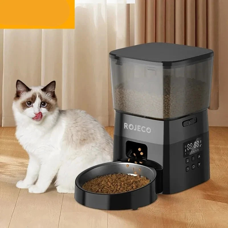 Alimentador automático para animais de estimação, versão automática, dispensador de comida para gato, acessórios, controle inteligente, alimentador para animais de estimação, cães, gatos