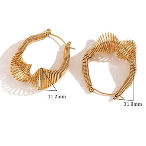 Brincos de Argola U Banhados a Ouro 18K