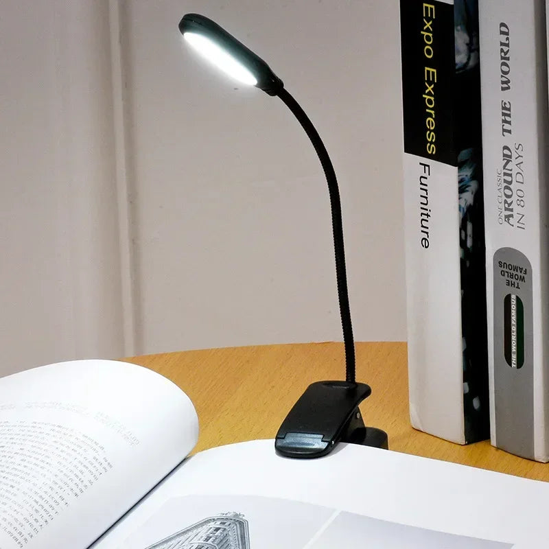 Luz noturna proteção para os olhos lâmpadas led quarto leitura bateria lâmpada de mesa ajustável mini clip-on adequado para viagens usb interior