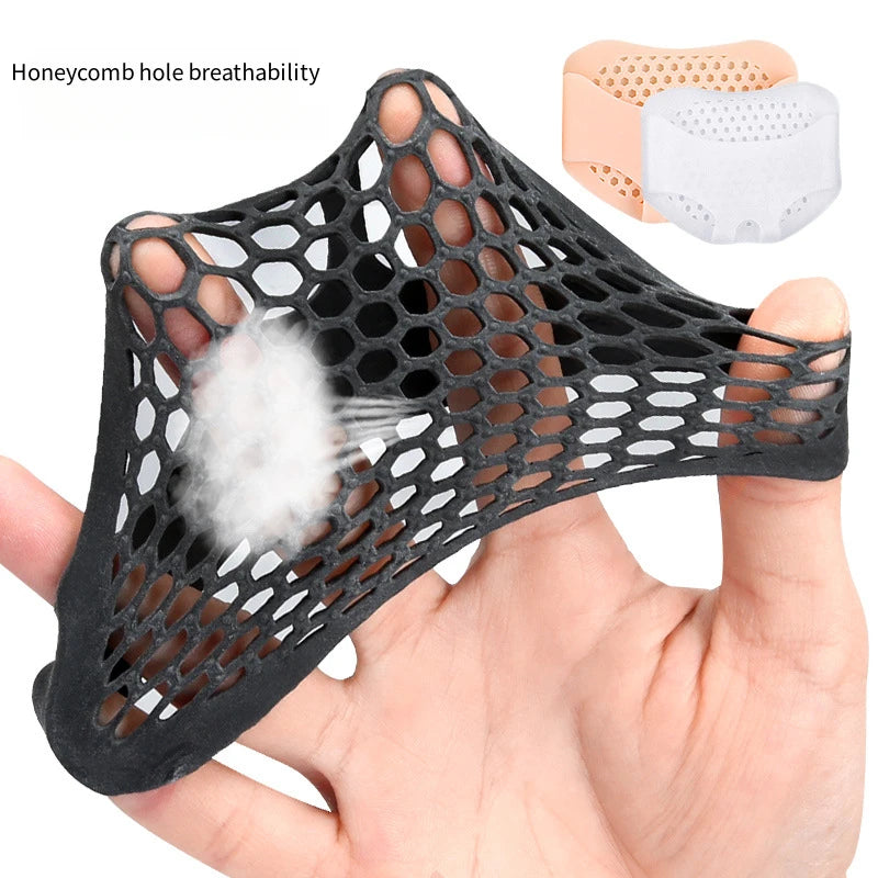 Almofadas de silicone para antepé, almofada de sapato em gel de favo de mel para mulheres, palmilhas de salto, alívio da dor nos pés, almofadas para cuidados com bolhas