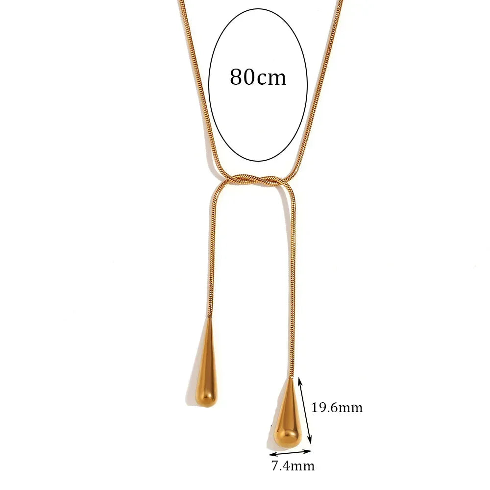 Colar Elegante de Corrente Cobra em Aço Inoxidável