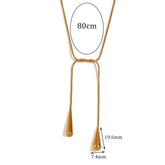 Colar Elegante de Corrente Cobra em Aço Inoxidável