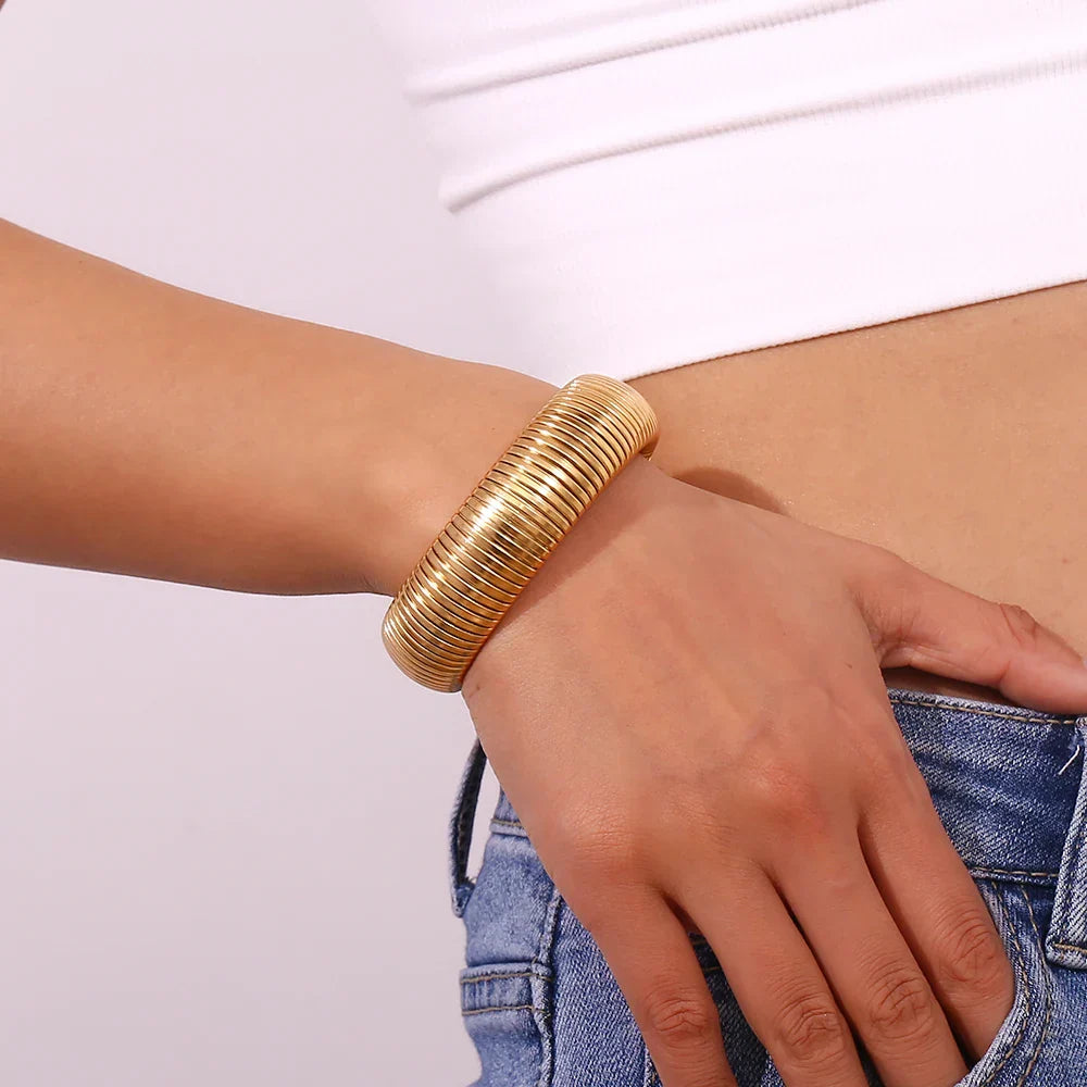 Pulseira Chunky Burnetts Banhada a Ouro e Prata