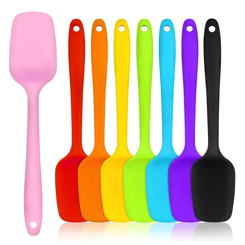 Espátula de silicone de 21cm, espátula de creme, resistente a altas temperaturas, colher antiaderente, acessórios e ferramentas de cozimento de cozinha