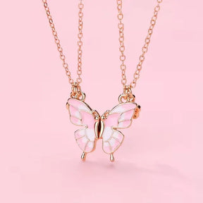 Cute Animal Magnet Necklaces for Women Girls Kawaii Best Friends Cat Rabbit Animal Pendant Chain BFF Friendship Jewelry Gifts