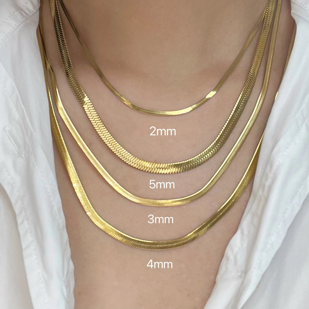 Colar Unissex de Aço Inoxidável banhado ouro 18k Dourado - Estilo Minimalista