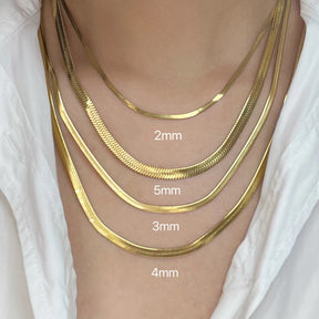 Colar Unissex de Aço Inoxidável banhado ouro 18k Dourado - Estilo Minimalista