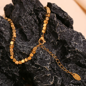 Colar Elegante de Aço Inoxidável com Zircônias