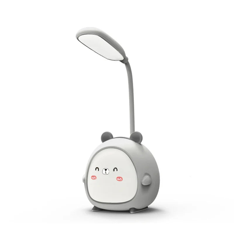 Animal bonito led ajustável regulável pequena lâmpada de mesa quarto cabeceira luz da noite proteção para os olhos luz leitura luz do sono das crianças