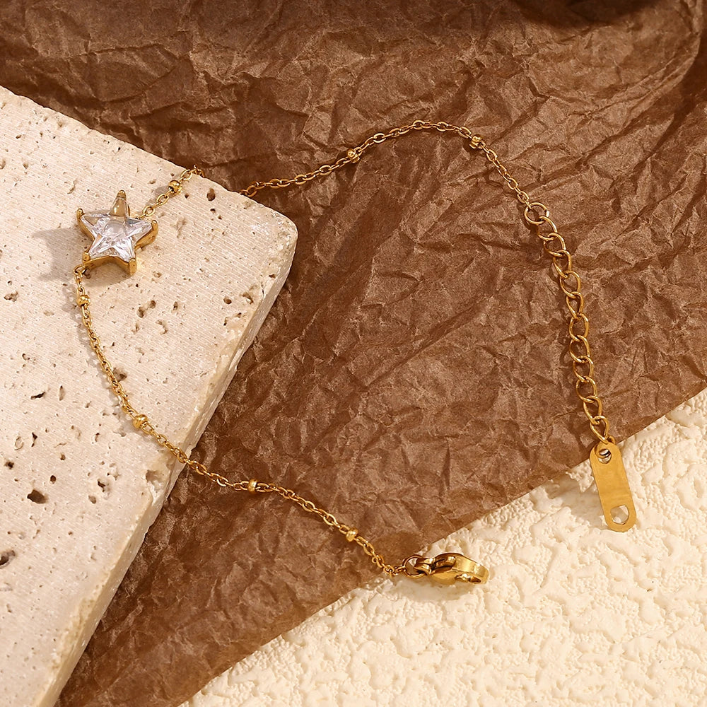 Pulseira Estrela de Zircônia Elegante
