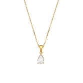 Colar Cristal Colorido Waterdrop Banhado a Ouro