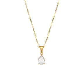 Colar Cristal Colorido Waterdrop Banhado a Ouro