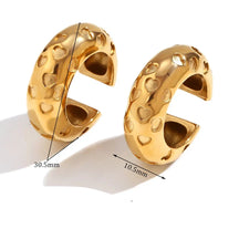 Brinco de Clip Coração Banhado a Ouro 18K