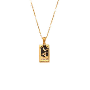 Colares Tarot de Aço Inoxidável com Zircônia