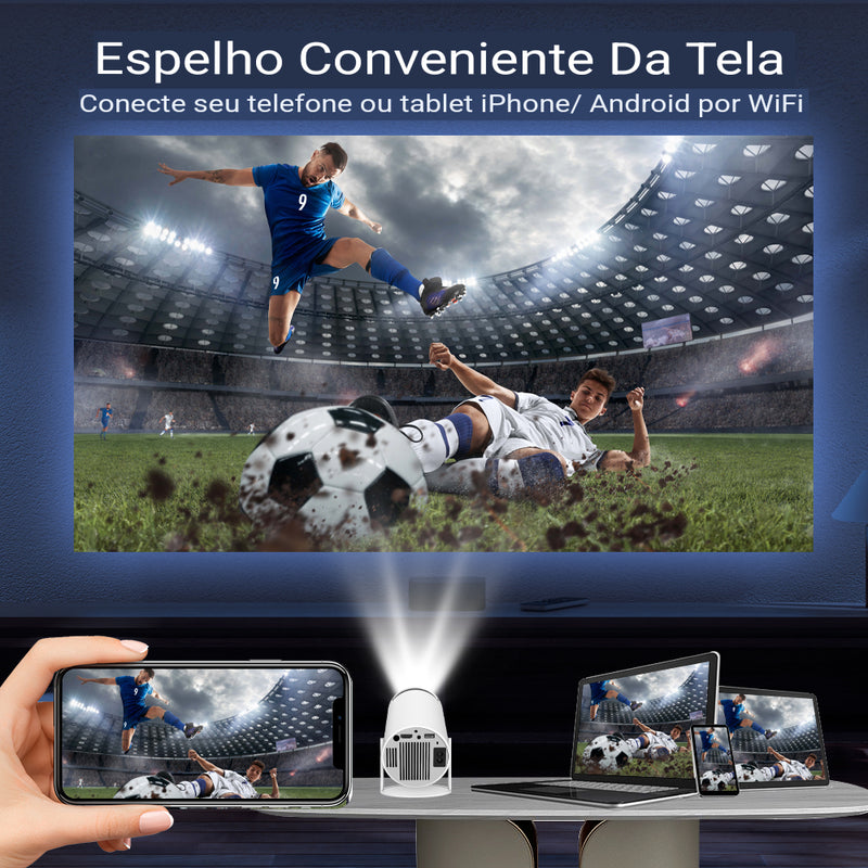 Projetor tela de cinema em casa 4K Android 11 Dual Wifi6 260ANSI H713 BT5.0 1080P 1280*720P