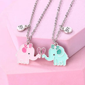 Cute Animal Magnet Necklaces for Women Girls Kawaii Best Friends Cat Rabbit Animal Pendant Chain BFF Friendship Jewelry Gifts