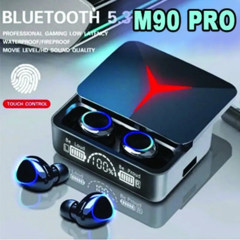 Fone m90 tws fones de ouvido sem fio bluetooth controle toque esporte alta fidelidade estéreo gaming headset com microfone para smartphone