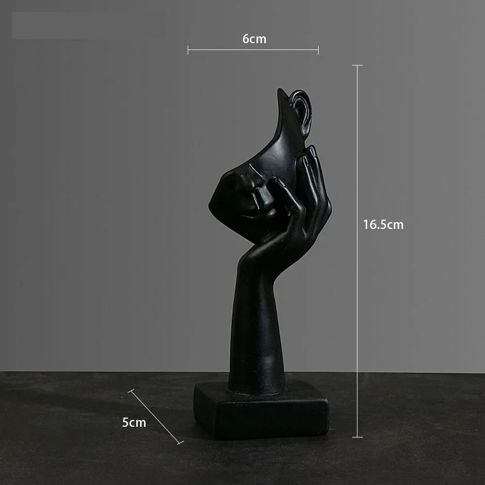 O Silêncio é Ouro - Estatueta Pensador de Arte Abstrata