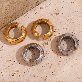 Brinco de Clip Coração Banhado a Ouro 18K