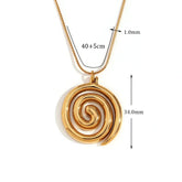Colar Espiral Dourado com Corrente Cobra
