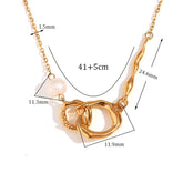 Colar Elegância Pérola e Zircônia Banhado a Ouro