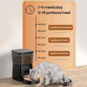Alimentador automático para animais de estimação, versão automática, dispensador de comida para gato, acessórios, controle inteligente, alimentador para animais de estimação, cães, gatos