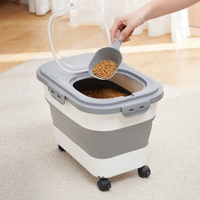 Porta Ração Dobrável Folder™ | Para Cachorro e Gato