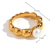 Anéis Elégant com Zircônia e Pérolas