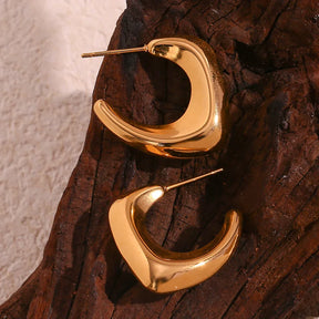 Brincos de Argola Geométrica Belle-Hollow