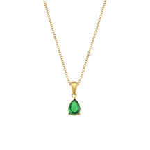 Colar Cristal Colorido Waterdrop Banhado a Ouro