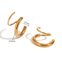Brincos de Argola Dupla Banhados a Ouro 18K