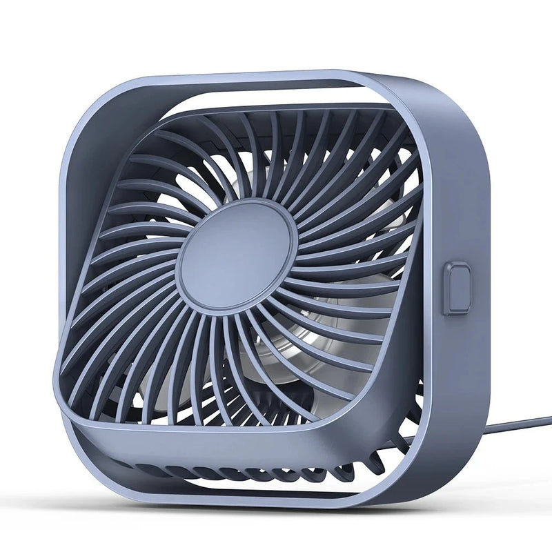 mini ventilador portátil de mesa usb, forte fluxo de ar e operação silenciosa, vento de 3 velocidades, 360 ° giratório, ventiladores