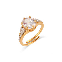 Anel de Luxo Belle com Cristal Champagne