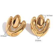 Brincos Geométricos Elegance em Aço Banhado a Ouro