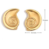 Brincos Espiral Dourada em Aço Inoxidável