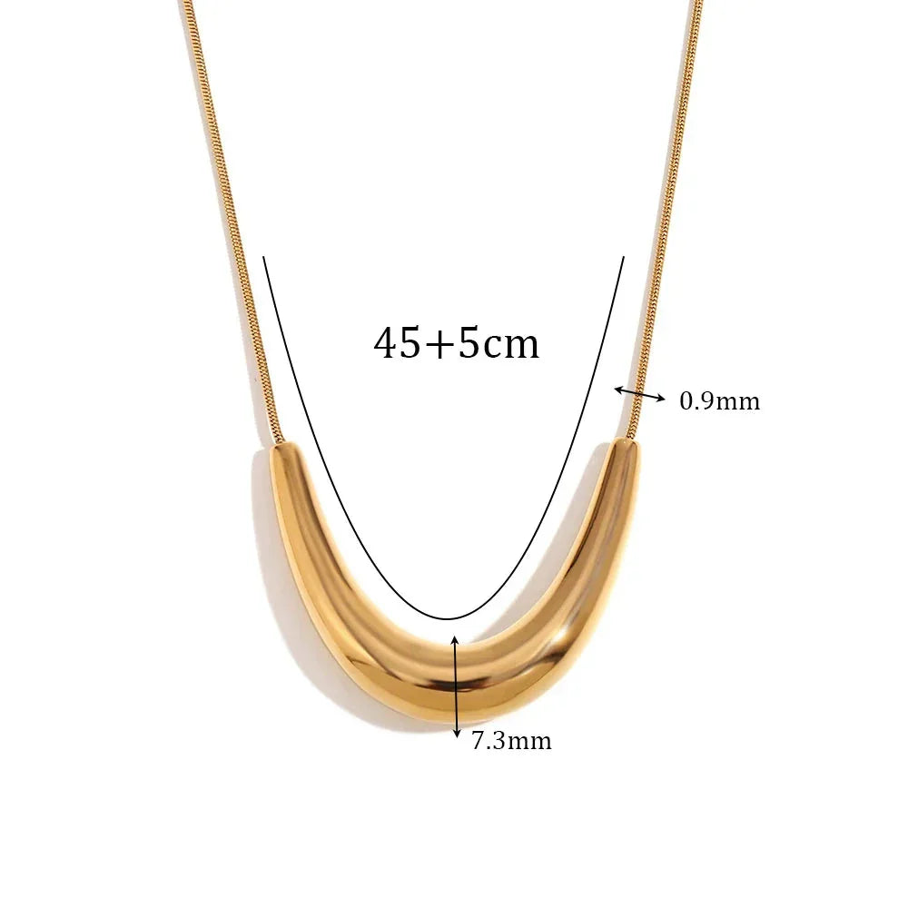 Pingente Arc Elegante Banhado a Ouro 18K