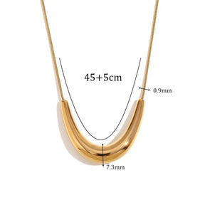 Pingente Arc Elegante Banhado a Ouro 18K