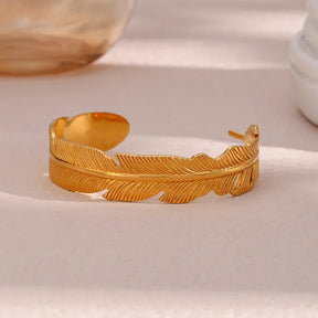 Pulseira Folha de Ouro 18k Burnetts Joias