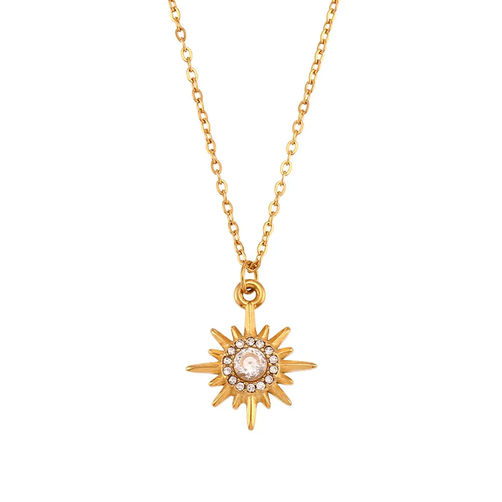 Colar Lucky Star com Zircônia e Pérola
