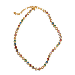 Colar e Pulseira Luxo Zircônia Colorida Burnetts