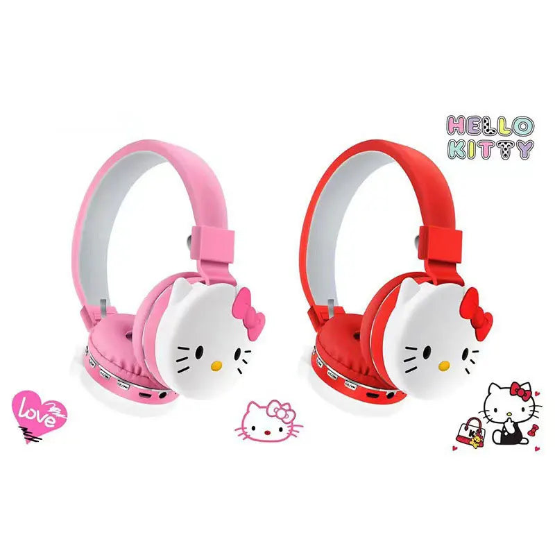 Fone kawaii y2k hello kitty fones de ouvido sem fio bluetooth com microfone com cancelamento ruído estéreo som kuromi esportes kids