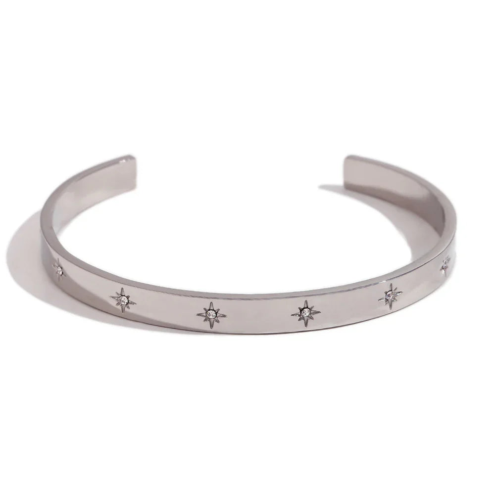 Pulseira Estrela Zircão Banhada a Ouro 18K Starlook