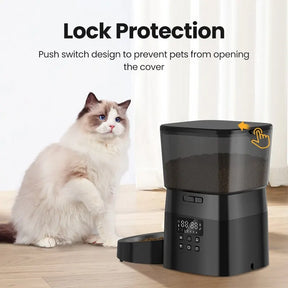 Alimentador automático para animais de estimação, versão automática, dispensador de comida para gato, acessórios, controle inteligente, alimentador para animais de estimação, cães, gatos