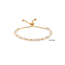 Pulseira Elegante de Pérolas e Aço Inoxidável Burnetts Joias