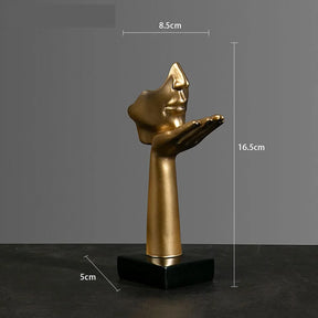 O Silêncio é Ouro - Estatueta Pensador de Arte Abstrata