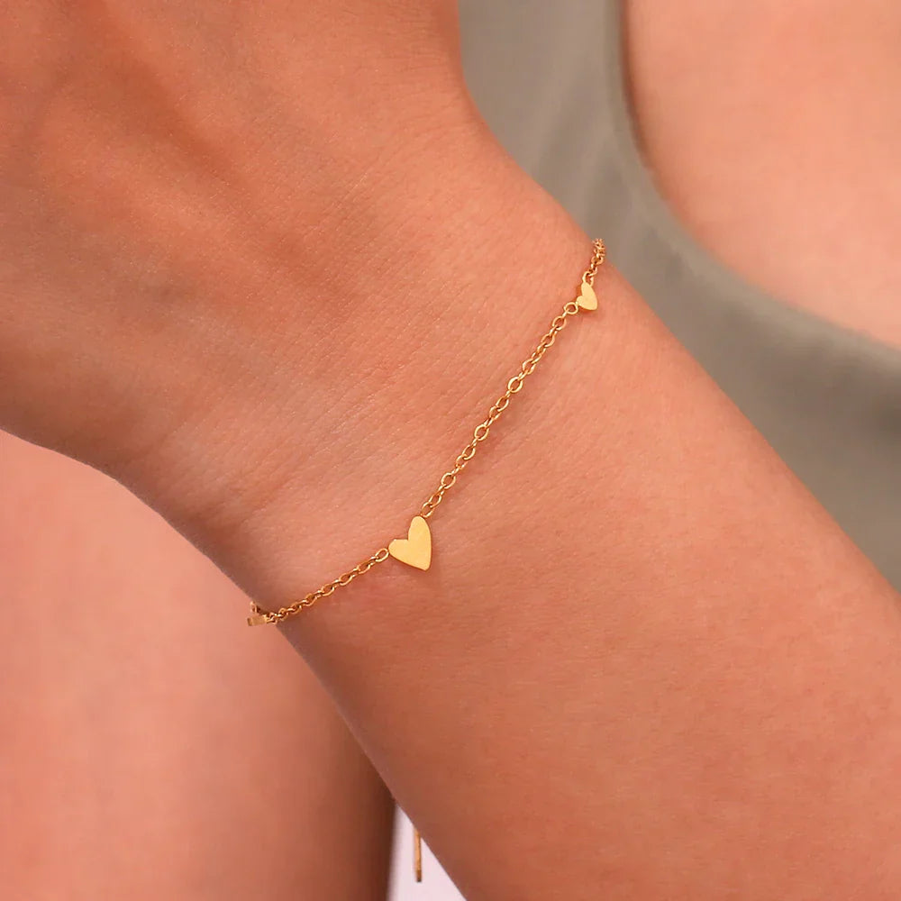 Pulseira Coração Dourada Burnetts